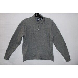 Vintage Gap 100% Merino Wool 1/4 Button Up Sweater Long Sleeve Loose Fit Casual